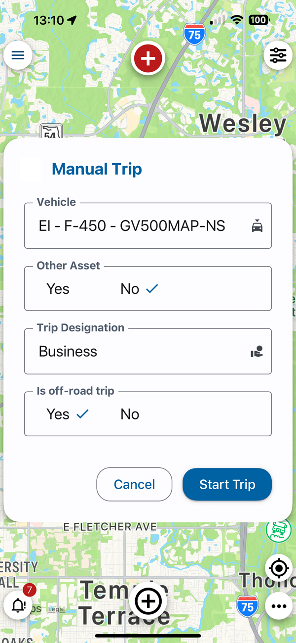 Off-Road Tracking and Operator ID Off road tracking mobile app